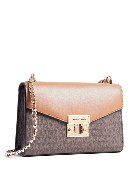 michael kors rose medium flap|Rose Medium Logo Shoulder Bag .